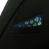 SHLAX&WING Clover Mens Pocket Square for Wedding Party Blue Green Handkerchief...