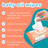 *NEW* The Pharma-C Company Baby Oil Wipes. (60 Wipes) Enriched with Almond and Sunflower Oils, Aloe and Vitamin E....