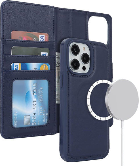 Cavor for iPhone 14 Pro Max Case Wallet Women Men.iPhone 14 Pro Max Case Magsafe,iPhone 14 Pro Max Phone Case Wallet with Card Holder and Stand,De...