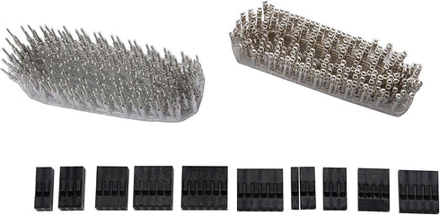 CHENBO 620pcs 2.54mm/0.1" Connectors Wire Jumper Cable Pin Header Connector Housing Assortment Kit Male Female Crimp Pin Connector Terminal Pitch ...