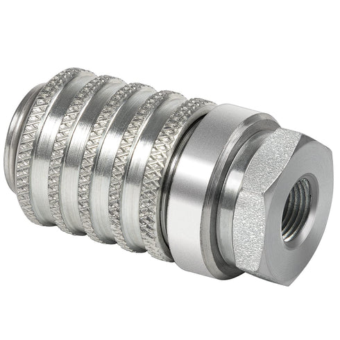 PD222 Test Port and Diagnostic Equipment Quick Couplings (SAE J1502 / ISO 15171-1), Push to Connect - PD Series Couplers,1/8" Body Size, 1/8"-27 N...
