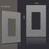 ENERLITES Grey Screwless Decorator Wall Plate Child Safe Outlet, Size 1-Gang 4.68" H x 2.93" L Switch Cover, Unbreakable Polycarbonate Thermoplast...