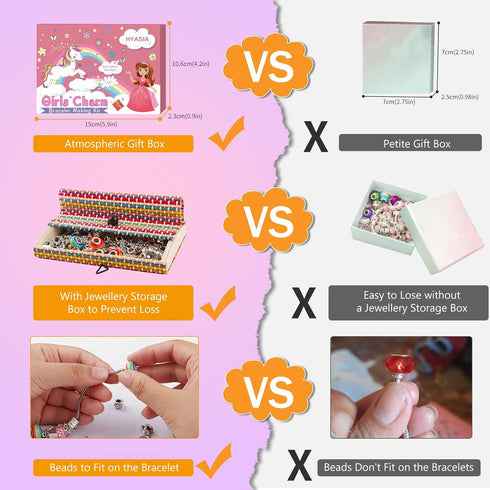 HYASIA Unicorn Gifts for Girls Jewelry Making Kit - Kids Toys Arts Crafts for Kids Age 6 7 8 9 10+ Year Old, Charm Bracelet Making Supplies Beads,...