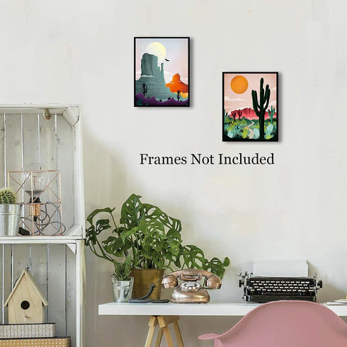 TANXM Desert landscape Art printing,National Parks (11”X 14”) Art Prints,National Park Poster,Saguaro Poster For Home and Living Room Wall Art Dec...
