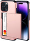 ???????? ?????? iPhone 14 Pro Case with Card Holder - Wireless Charging Compatible iPhone 14 Pro Wallet Case with Hidden Card Slot for Women and M...