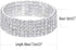 Harlorki Women Lady's 5 Rows Shiny Rhinestone Elastic Stretch Bracelet Sparkling Bridal Bangle Wrist Band Fashion Jewelry...