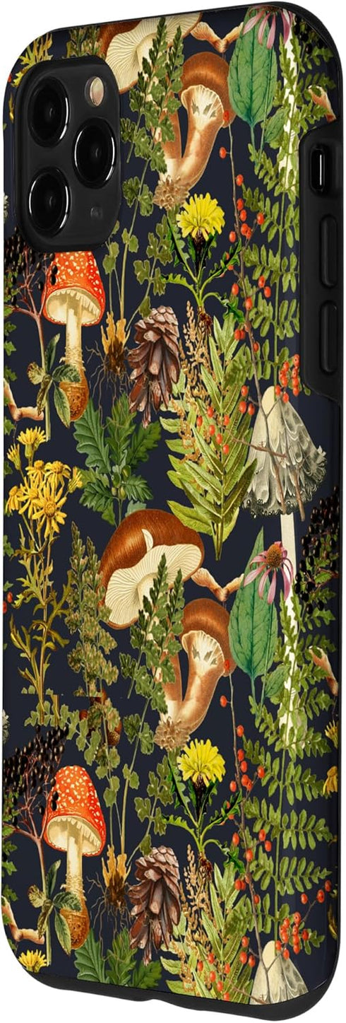 iPhone 11 Pro Max Mushroom woodland scene elderberries fungi nature shrooms Case...