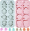 2 Pcs Halloween Silicone Molds Skeleton Pumpkin Ghost Mummy Fondant Mold Decorative Chocolate Candy Baking Molds DIY Baking Tool for Sugar Craft C...