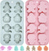 2 Pcs Halloween Silicone Molds Skeleton Pumpkin Ghost Mummy Fondant Mold Decorative Chocolate Candy Baking Molds DIY Baking Tool for Sugar Craft C...