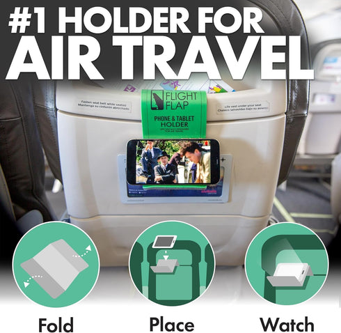 Airplane Phone Holder, Flexible Cell Phone Holder, Folding Cellphone Stand for Desk, Bed, Office, Treadmill - Airplane Accessories Long Flight Tra...
