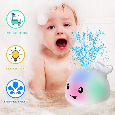Bath Toys for Kids Ages 1-3 - light up whale bath toy sprinkler Mold Free toddler Baby Bath Toys for 6-12-18 Months Bathtub Tub Water Pool Shower ...