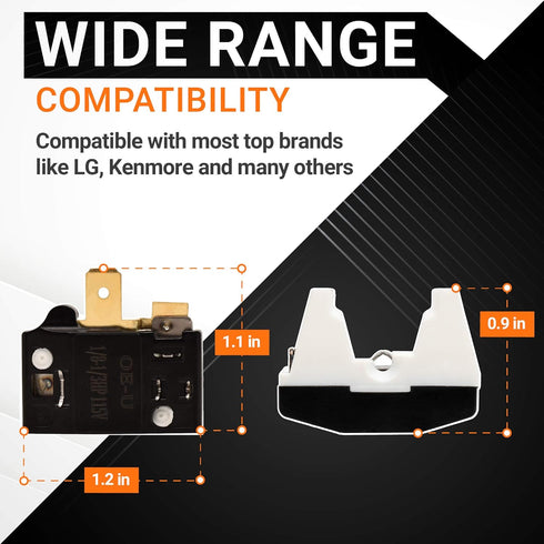 Ultra Durable 6750C-0004R Refrigerator Overload Protector Replacement Part by BlueStars - Compatible with LG & Kenmore Refrigerators - Replaces 67...