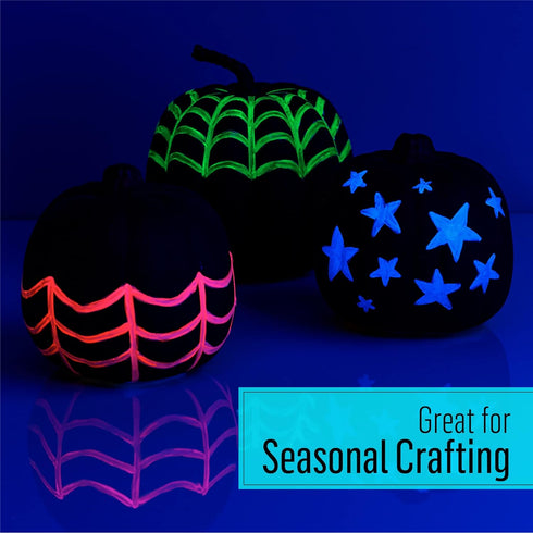 FolkArt Neon Acrylic Craft Paint, Purple 8 fl oz Premium Glow In The Dark Paint, Perfect For Easy To Apply DIY Arts And Crafts, 36375...