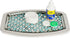 nu steel Sea Foam Amenity Tray in Aqua Blue/Silver Glass Mosaic/ Stainless Steel for Bathrooms & Vanity Spaces...