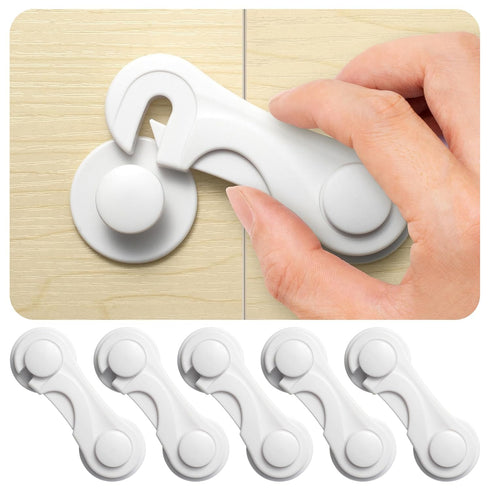 Inaya 6-Pack Child Proof Locks for Cabinet Doors, Pantry, Closet, Wardrobe, Cupboard, Drawers - 3M - No Drilling - Child Safety Locks for Cabinets...