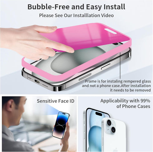 Privacy Screen Protector for iphone 14 Pro Max / 15 Plus 6.7 inch for iphone 14 ProMax /15Plus Tempered Glass Purple Gradient Colorful Anti Blue L...