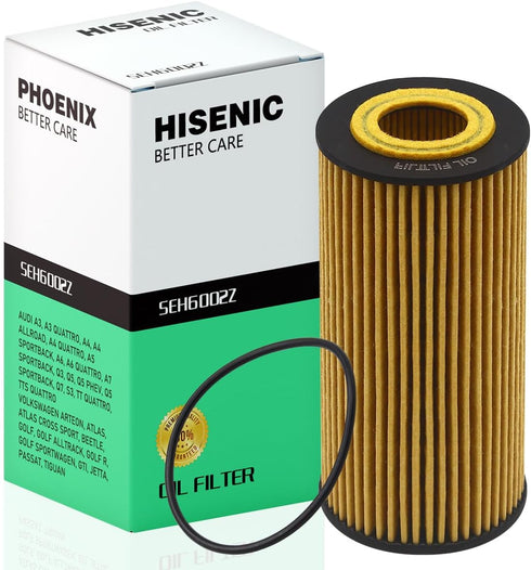 Oil Filter Fits Audi A3 A4 A5 A6 Q3 Q5 Q7 S3 Quattro Allroad Sportback TT Quattro Fits Volkswagen Arteon Atlas Beetle Golf Alltrack R Sportwagen G...