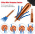 Feekoon Wire Twisting Tool, 3 Way/ 5 Way Wire Stripping Tool and Wire Cap Twisting Tool with 1/4" Chuck (Red), Wire Stripper and Twister, Wire Twi...
