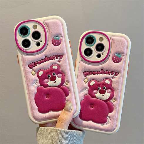 Compatible with iPhone 11Pro Max Cute Case, TPU Leather Phone Emboss Cartoon case Soft Rubber Shockproof Protective for iPhone 11 Pro Max Case Cov...