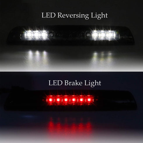 Tresound for 1994-2001 Dodge Ram 1500 2500 3500 LED Third 3rd Brake High Mount Stop Light Cargo Lamp (Chrome Housing + Smoke Lens)...