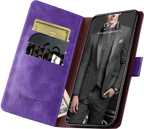 SUANPOT for Samsung Galaxy A71 5G (Non 4G Version) Leather Wallet case with RFID Credit Card Holder Flip Folio Book Phone case Cover for Samsung A...