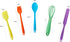 C.R. Gibson Kids in The Kitchen Oil Brush, Spoon, Whisk, Long, Standard Spatula Silicone Utensil Set, Multicolor...
