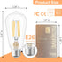 GOLSPARK Edison Bulbs 60 Watt Equivalent, E26 LED Bulb Soft White 3000K, 800LM, 6W 120V CRI85, E26 Base, ST58 Clear Vintage Light Bulbs for Living...