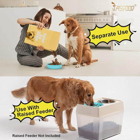 JASGOOD Slow Feeding Dog Bowl for Raised Pet Feeders Blue Maze Food Water Bowl Compatible with Elevated Diners(Blue,Fit Opening Fit Opening 7.5"-8...