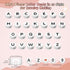 1450 Pieces Letter Beads Kit, 4x7 mm White Acrylic Alphabet Beads Letter Beads for Jewelry Making Number Beads Heart Beads Friendship Bracelet Bea...
