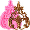 Baroque Silicone Molds Curlicues Scroll Lace Fondant Mold Scroll Relief Flower Candy Mold Filigree Mold 3D Sculpted For DIY Cake Decorating Cupcak...