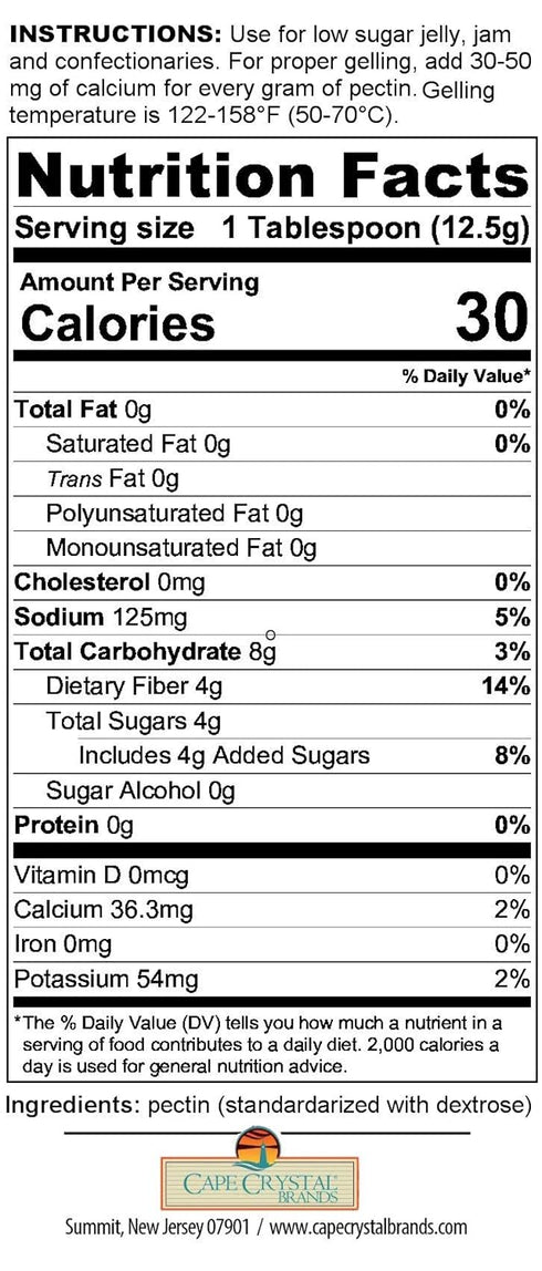 Fruit Pectin Food Grade & Amidated | Low Methoxyl for Molecular Gastronomy - Vegan Kosher Certified ( 2 Oz)...