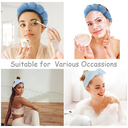 Spa Headband, Skincare Headband, Face Wash Headband, Headband for Washing Face, Makeup Headband, Bubble Headband, Teen Girl Gifts Trendy Stuff, Cu...