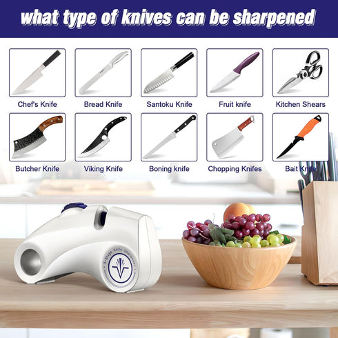 Homly Knife Sharpeners with Multifunctional 5-Stage Sharpening Angles 15°, Polishing Kitchen Knife Sharpener, Professional Knife Sharpener with Di...