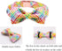 Lionet Paws Easter Dog Collar with Bowtie - Colorful Cute Cotton Bowtie Dog Collar with Metal Buckle for Medium Dog Girl Boy Gift, M, Neck 13.5-22...