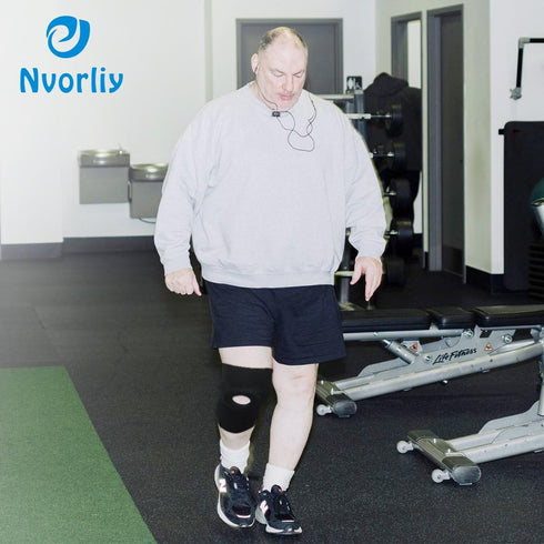 Nvorliy Plus Size Knee Compression Sleeve, Knee Brace for Large Legs Medical Support for Knee Pain Relief, Arthritis, Sports Exercise, Injury & Po...