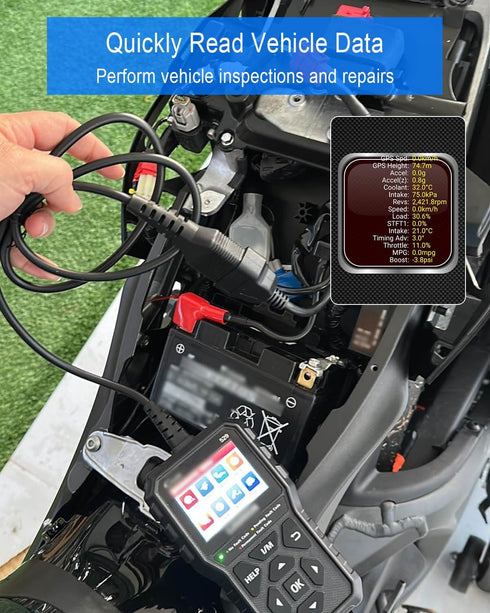 6 Pin OBD2 Adapter Cable Fit for Guzzi Kawasaki Suzuki Yamaha Harley Davidson Piaggio Vespa Motorcycle OBD Diagnostic Cable, Euro5 6-pin connector...
