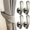 Furge 4 Pieces Curtain Holdback,Wall Mounted Hooks Drapery Tiebacks with Screws Metal Decorative Curtain Holdbacks Decorative Window Drapery Holde...