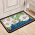 Dellukee Welcome Door Mat Daisies Print Indoor Outdoor Non Slip Rubber Durable Washable Home Decorative Doormats Rugs for Entrance Bedroom Bathroo...