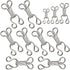 PECMER 100set Copper Sewing Hook and Eye 3# Silver Bra Hooks for Skirt Clothing Bra Hook Replacement Trousers Skirt Dress Sewing Closure Sewing Ho...