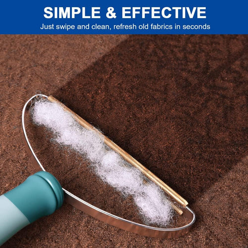 Dog Cat Hair Remover for Deep Cleaning, Lint Cleaner Pro, Pet Fur Removal Tool, Portable Carpet Scraper Rake, Fuzz Hairball Shaver Brush for Carpe...