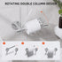 Toilet Paper Holder, 304 Stainless Steel Double Post Pivoting Toilet Paper Roll Holder Wall Mount, Bathroom Toilet Paper Holder, Modern Tissue Rol...