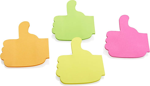 Stik-ie Thumbs Up Sticky Notes. 100 Sheets. 4 Assorted Colours....