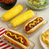 HIC Kitchen Corn Dishes, Pressed Decorative Glass, Set of 4...