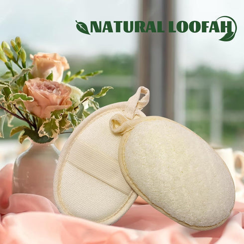 loofah exfoliating Body Scrubber, Perfect loofah Sponge for Men and Women use in Shower, Shower loofah (4 Packs) Made with Natural loofah, Shower ...