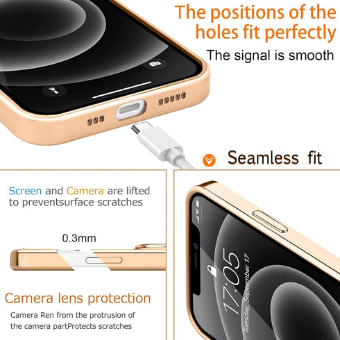 for iPhone 11 Phone Case with 360° Rotatable Finger Ring Holder Kickstand Magnetic Shiny Gold Plated Edge for Women Men Shockproof Soft TPU Protec...