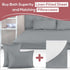 Superity Linen Pillow Cases Queen Size - Envelope Enclosure - 2 Pack - 100% Soft and Comfortable Premium Cotton - Grey...