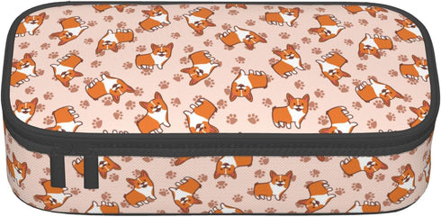 Dog Pencil Case Big Capacity Pencil Bag with Zipper Stationery Organizer for Supplies Office College Adults...