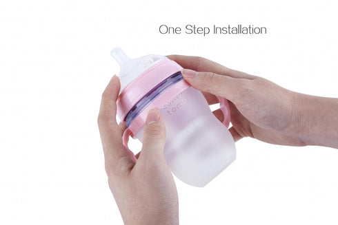 Compatible Baby Bottle Handle for Comotomo Bottles 8 oz & 5 oz, 3 Count, Pink...