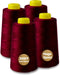 Serger Thread All-Purpose Thread for Sewing, Burgundy Thread, Polyester Sewing Thread, 4 Cones of 3000 Yards Each Spool Thread for Sewing Machine ...