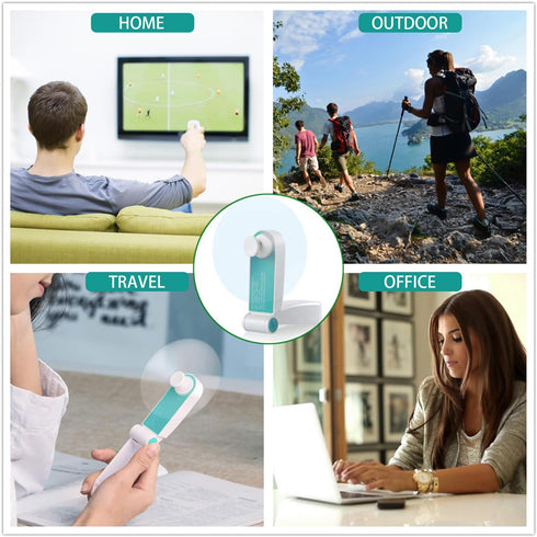 Personal Handheld Fan, Mini Portable Pocket Fan, Small Travel Eyelash Fans USB Rechargeable for Home Sports Outdoor Travel, 2 Speed Powerful Wind ...